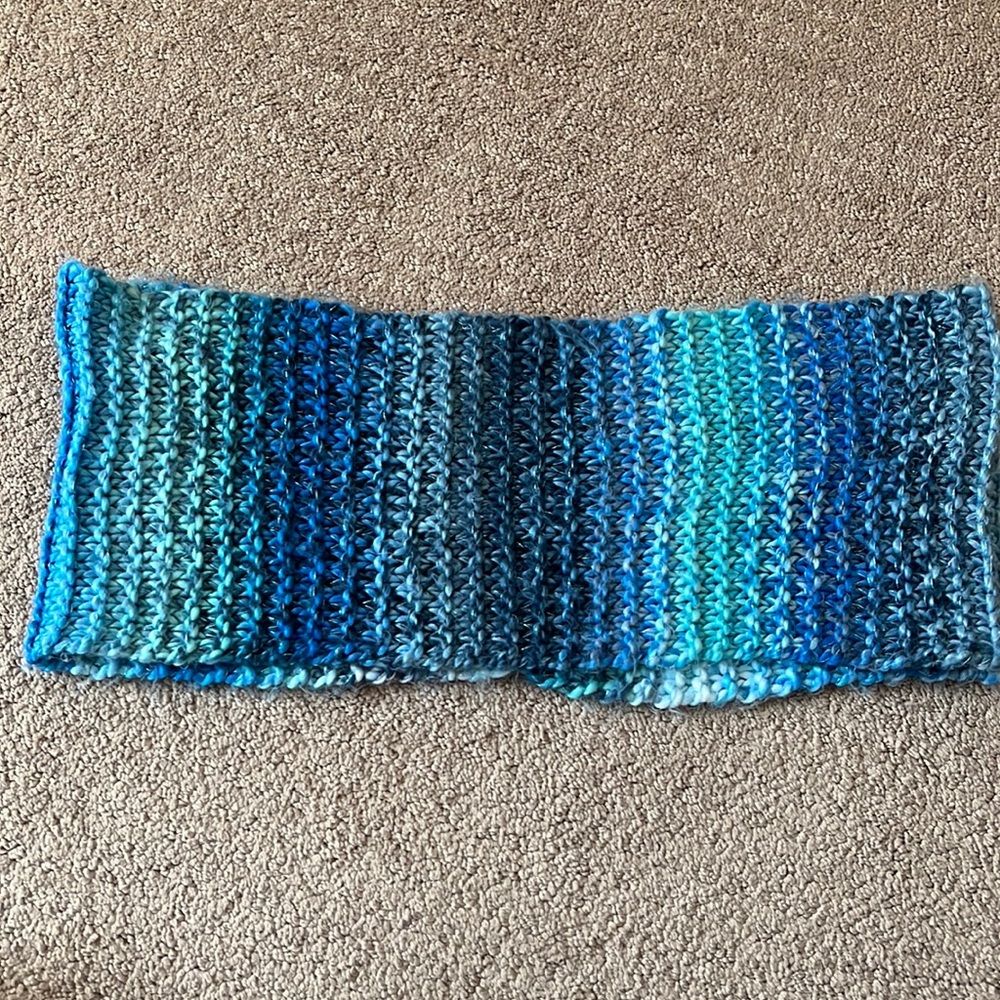 Blue infinity scarf